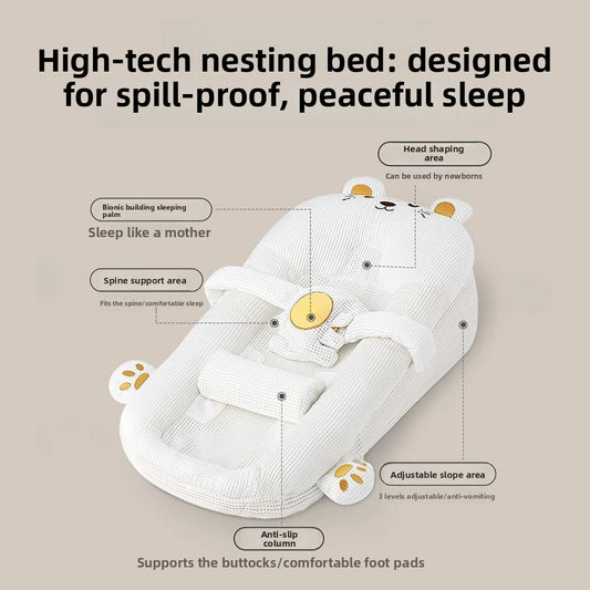 Ergonomic Incline Infant Lounger & Gentle Support Nest