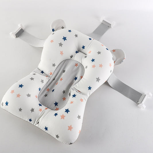 Ergonomic Baby Bath Suspension Mat & Non-Slip Support Net