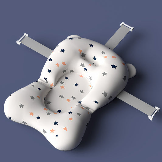 Ergonomic Baby Bath Suspension Mat & Non-Slip Support Net